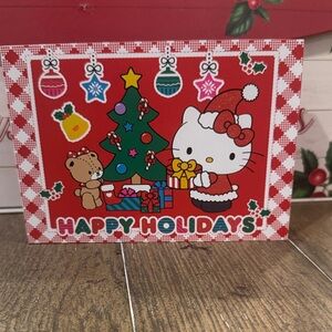 Hello Kitty Happy Holidays art sign